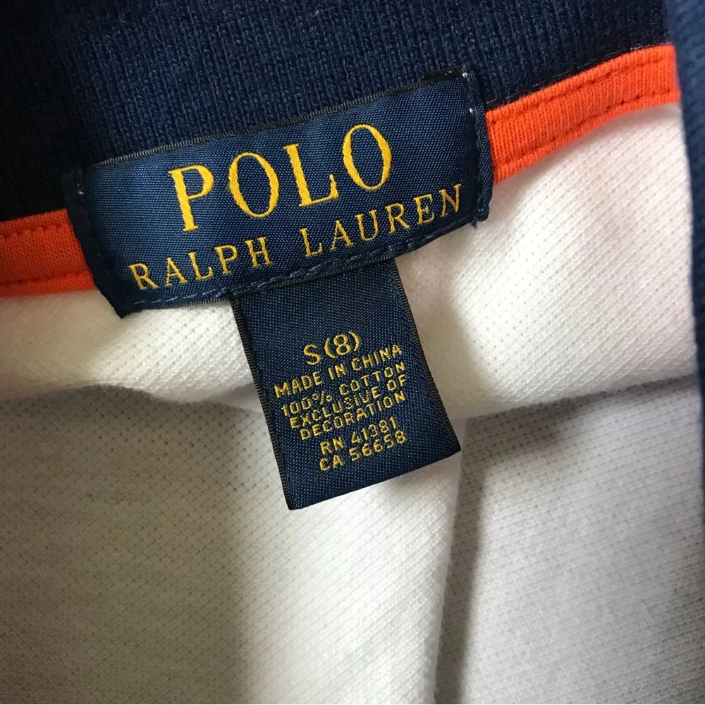 Ralph Lauren Multi Color Polo Shirt, Size 8 Boys. - Picture 6 of 6
